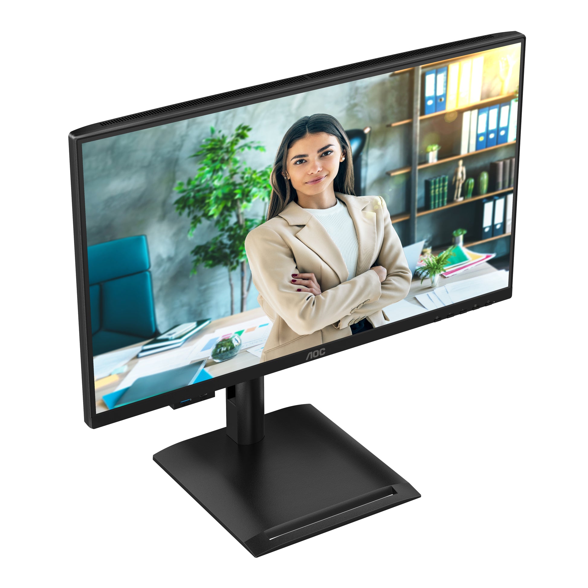 AOC 24P4U – Monitor, 23,8", 1920 × 1080 (Full HD), IPS, 60 Hz, VESA 100 × 100, Schwarz