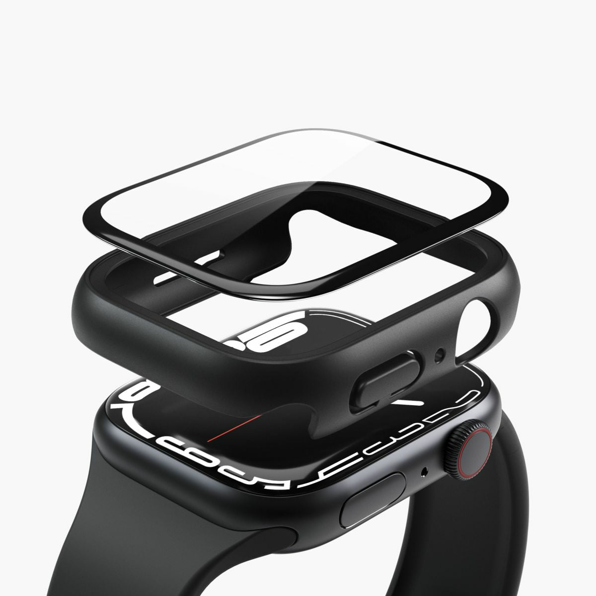 Vonmählen Silikon, Schwarz – für Apple Watch Series 8, Series 9 (45 mm)
