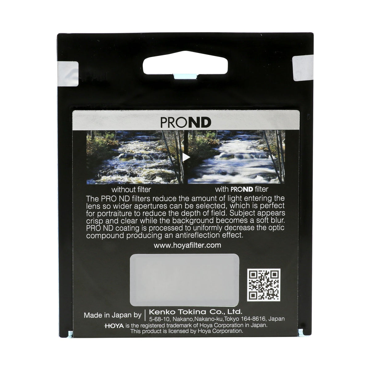 Hoya Pro ND4 Neutraldichtefilter 72 mm – 2 Blenden – für Objektive mit 72 mm Filtergewinde