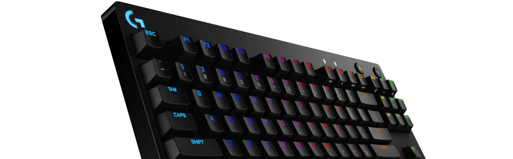 Logitech G PRO – Gaming-Tastatur TKL – Mechanisch (GX Blue), RGB – Kabelgebunden USB – QWERTY (US-INT) – Schwa