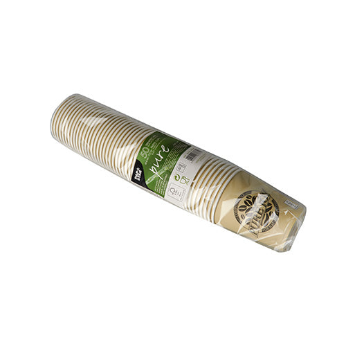 Papstar Trinkbecher Pure Joy, Karton, für Heissgetränke – 2,0 dl, Ø 8 cm, Creme – kompostierbar – 50 Stk.