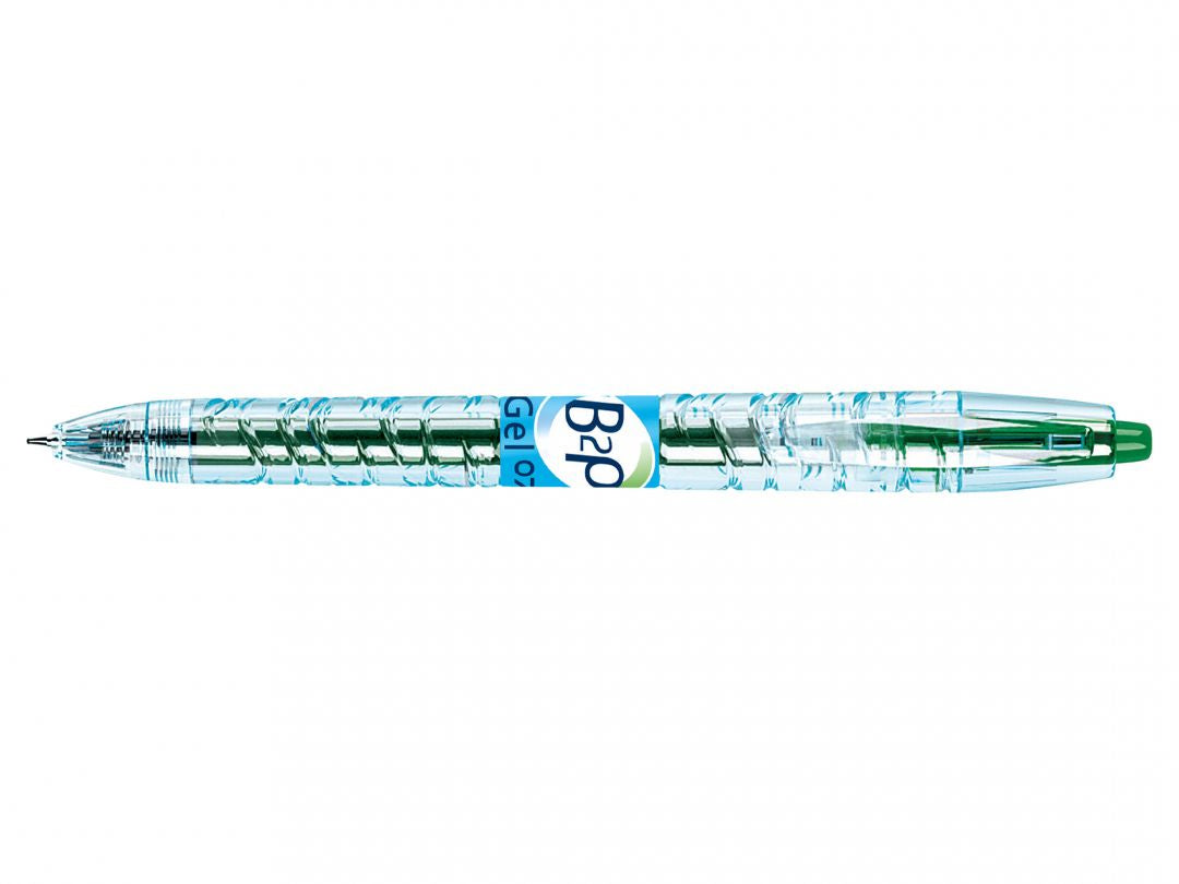 Pilot B2P BeGreen Gelschreiber – grün, 0,7 mm, dokumentenecht, lichtbeständig, Druckmechanik, nachfüllbar