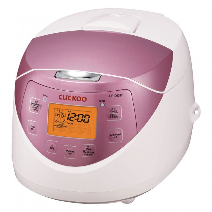 Cuckoo Reiskocher CR-0631F – 1,08 l, 580 W, 3 h Warmhaltefunktion – Pink