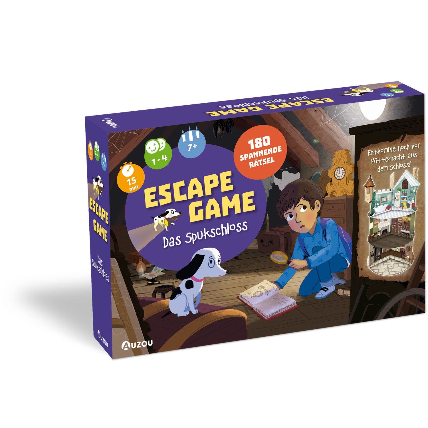 HUCH! HUCH Escape Game – Das Spukschloss – Lernspiel, 1–4 Spieler, ab 7 Jahren, 15 Min., DE