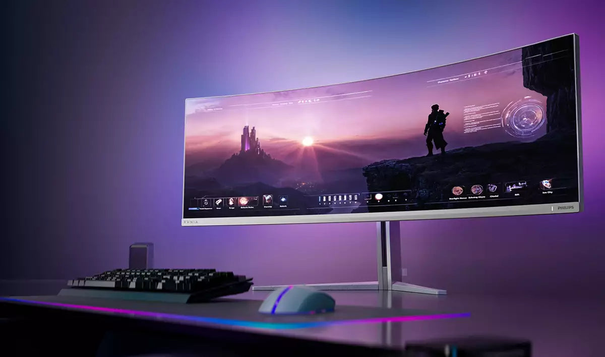 Philips Evnia 49M2C8900/00 – 48,9" Curved, 5120 × 1440 (DQHD), OLED, 240 Hz, USB-C 90 W, KVM, DisplayHDR 400