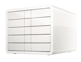 HAN i-Box Schubladenelement – 5 Schubladen, für A4/C4, mit Auszugssperre, Weiss, B 295 × H 247 × T 355 mm