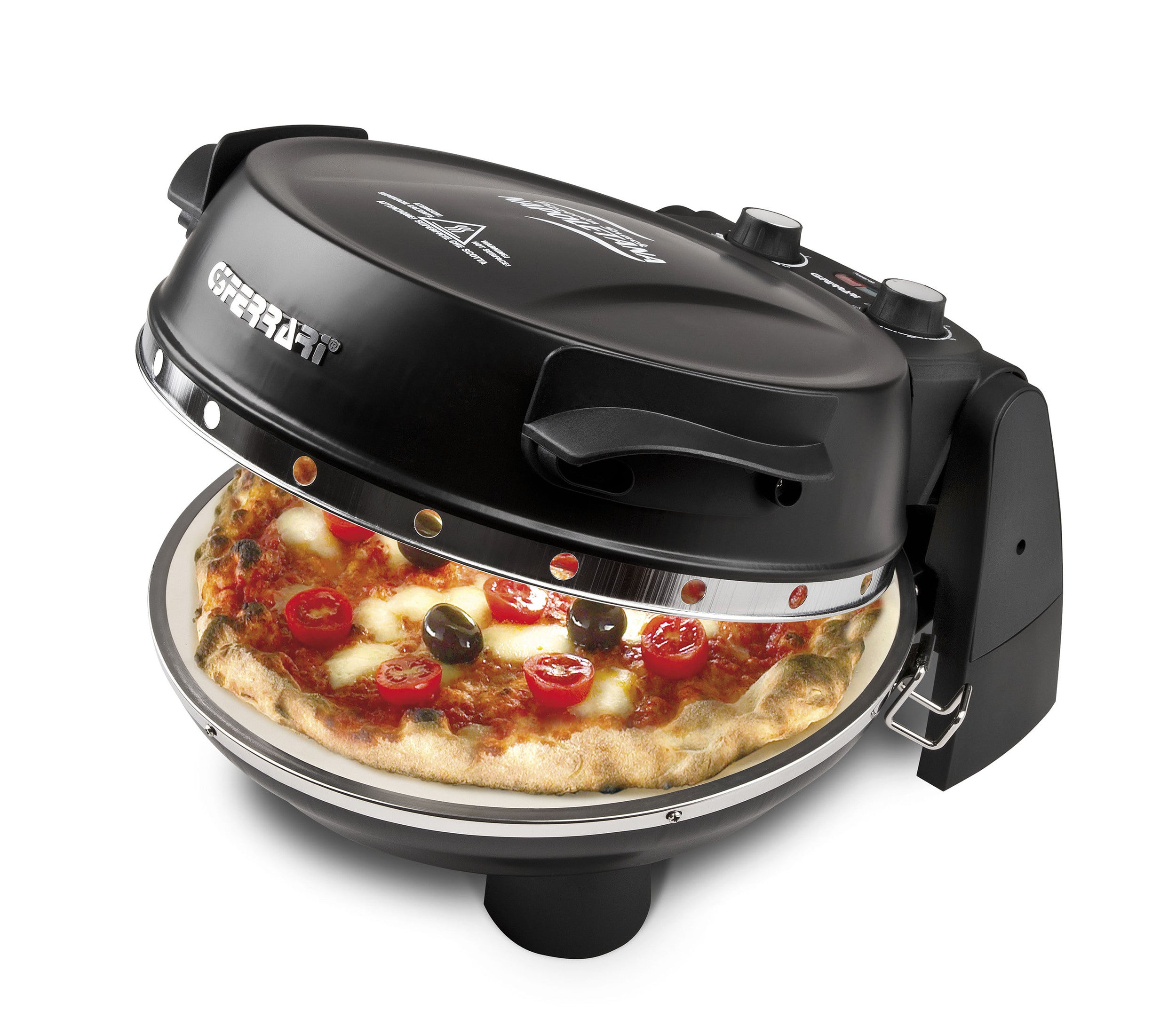 G3 Ferrari Pizzaofen Napoletana G1003210 – 1 Pizza, Ø 31 cm, 1'200 W – schwarz/stein