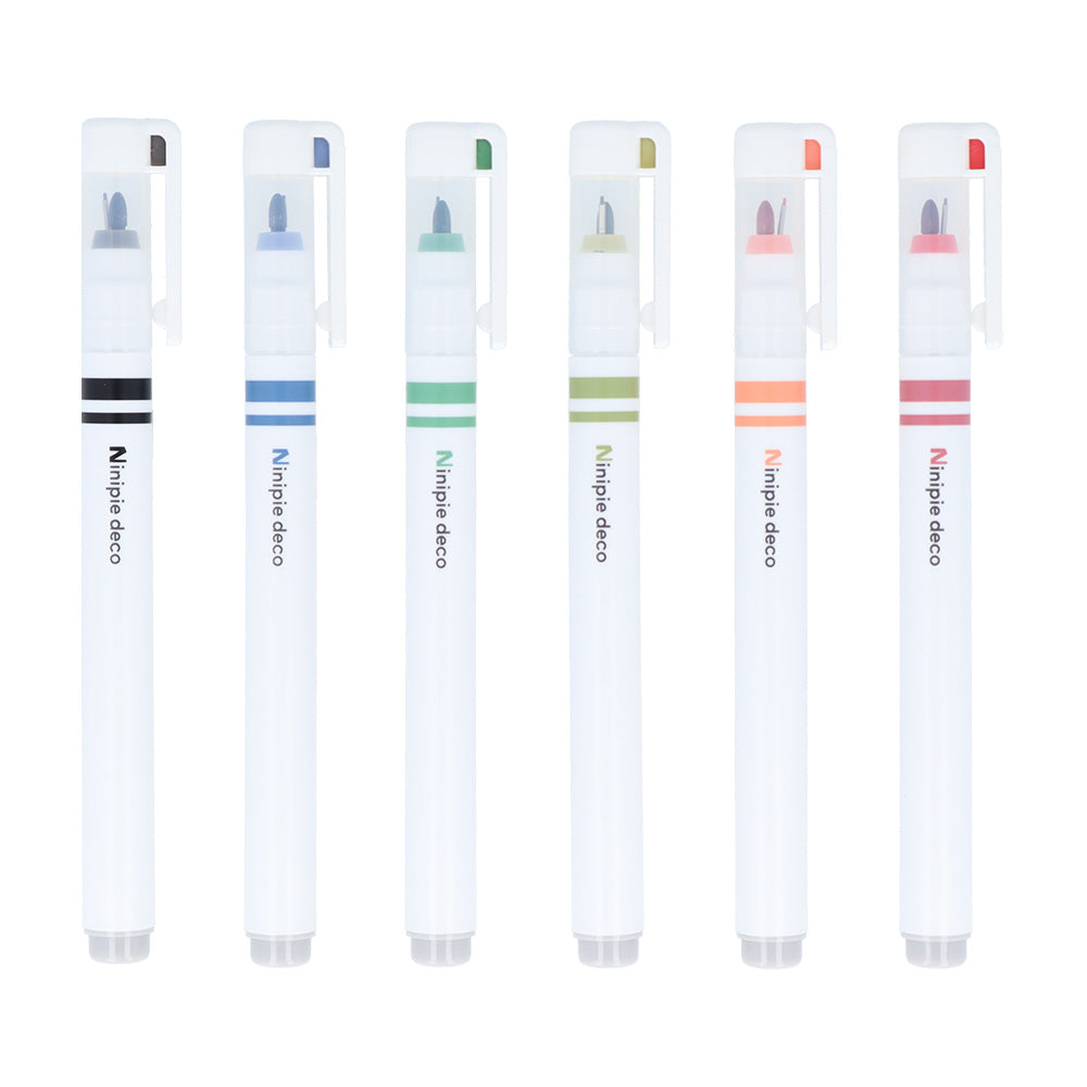 Sun-star Ninipie Deco Pen Fineliner – 0,5–1,0 mm, assortiert, 2-in-1