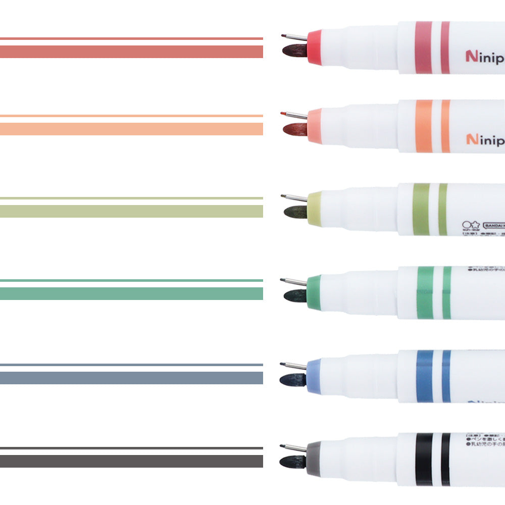 Sun-star Ninipie Deco Pen Fineliner – 0,5–1,0 mm, assortiert, 2-in-1