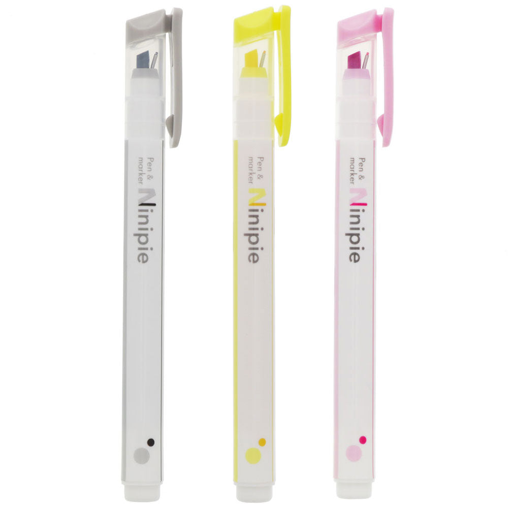 Sun-star Ninipie Stift & Marker Textmarker – Farben sortiert, Keil/Fein 4,0/0,5 mm