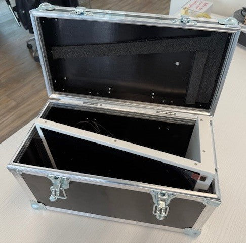 SDS Flightcase – mit Moosgummi, schwarz, Metall, B 420 × H 270 × T 220 mm – für Desk Indoor 15,6″