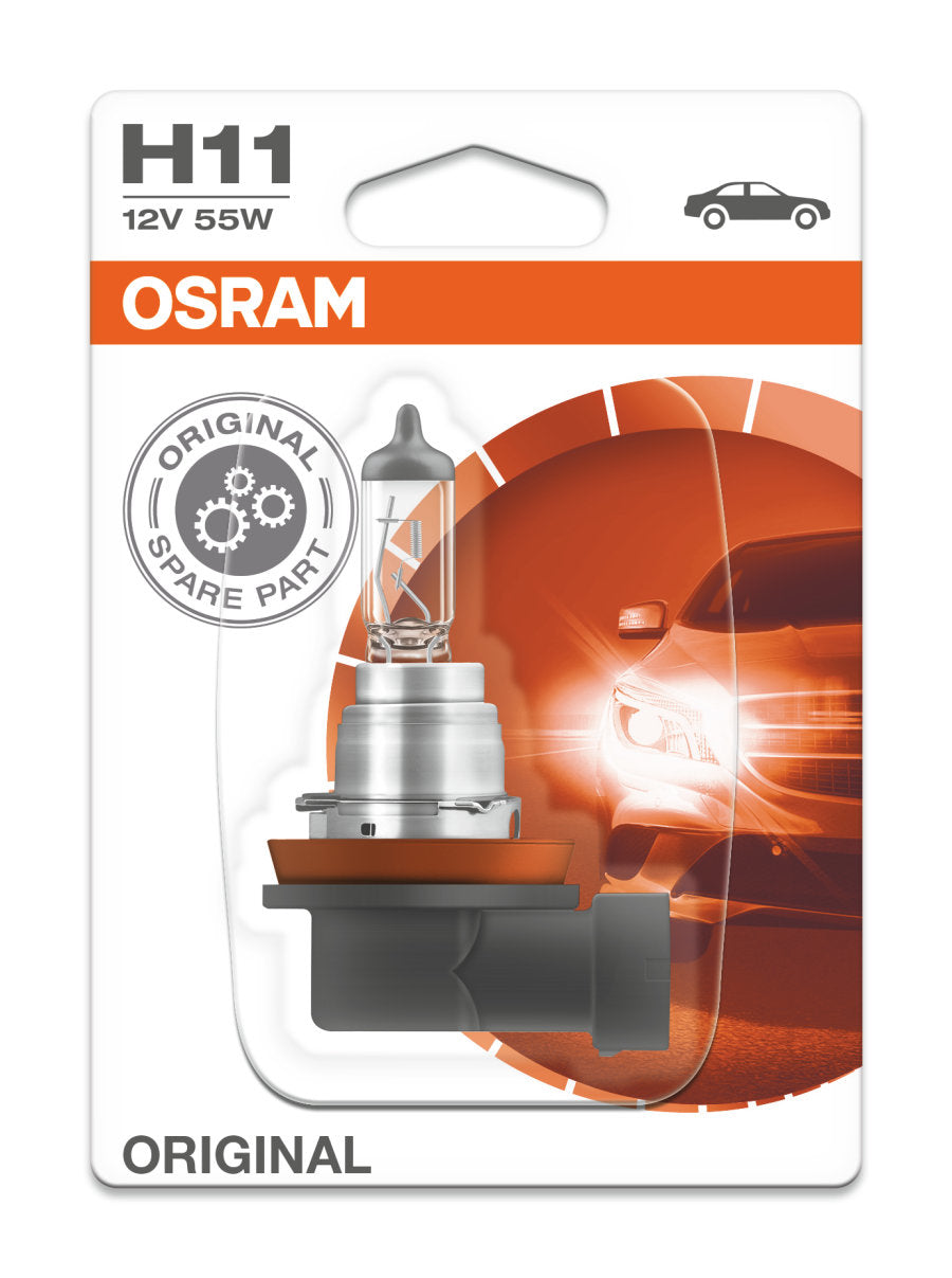 Osram Halogen-Leuchtmittel H11 PGJ19-2 – 1350 lm, 55 W – für Personenwagen – 1 Stk.