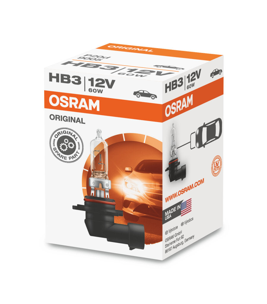 Osram Halogenlampe HB3 P20d – Warmweiss 3200 K, 1700 lm, 60 W – 1 Stk.