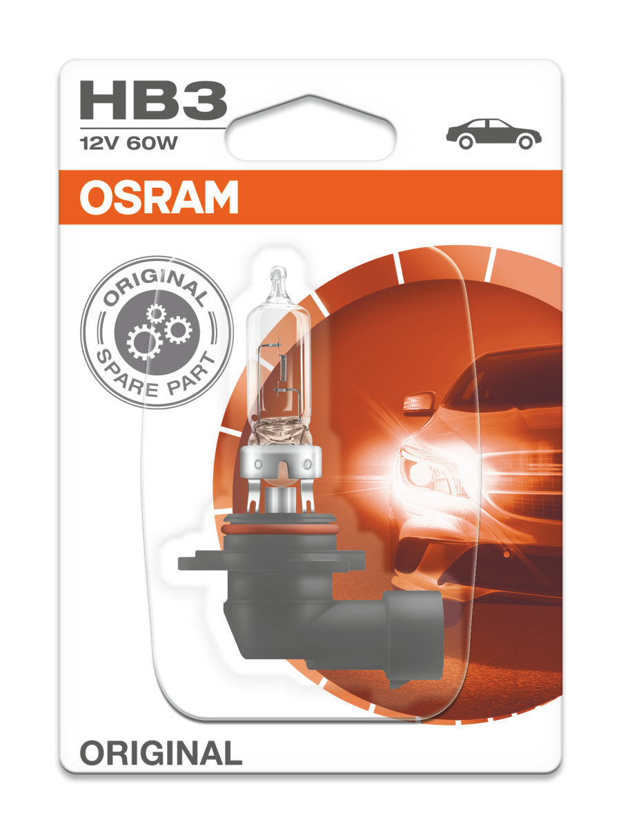 Osram Halogenlampe HB3 P20d – Warmweiss 3200 K, 1700 lm, 60 W – 1 Stk.