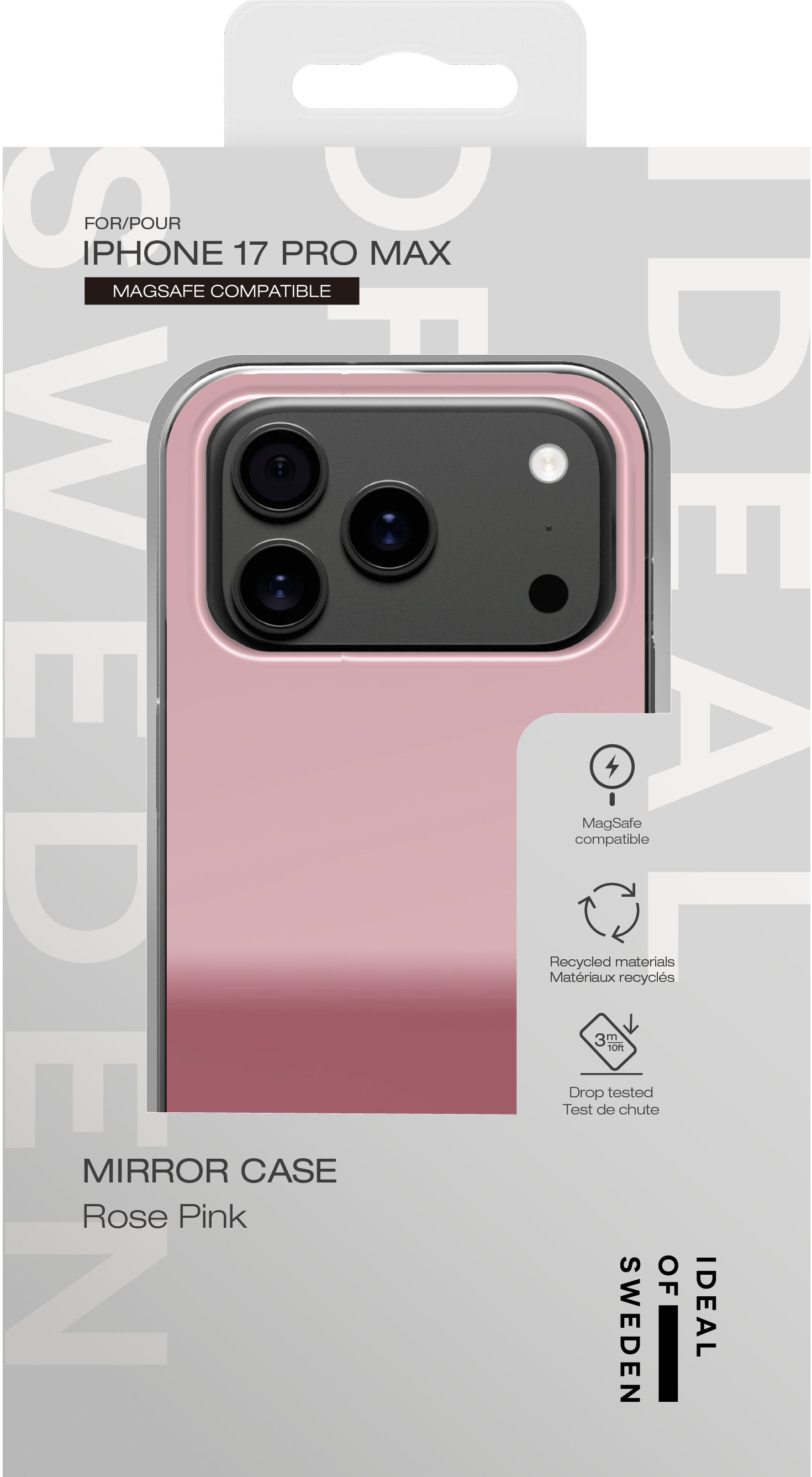 Ideal of Sweden – Backcover Mirror – für Apple iPhone 17 Pro Max – pink – TPU, MagSafe-kompatibel