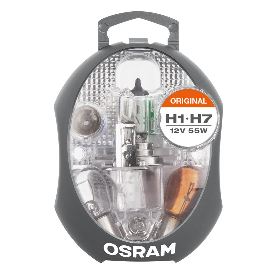 Osram Leuchtmittel Minibox H1/H7 – 13,0 cm Länge, Neutralweiss/Orange – 7‑Pack