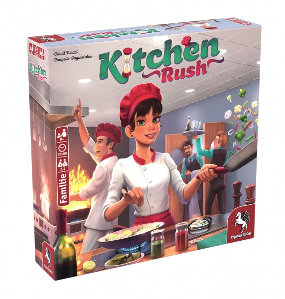Pegasus Kitchen Rush Spiel – Kooperationsspiel, 2–4 Spieler, ab 8 Jahren, 20 Min., DE