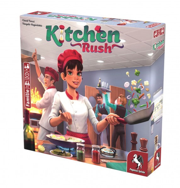 Pegasus Kitchen Rush Spiel – Kooperationsspiel, 2–4 Spieler, ab 8 Jahren, 20 Min., DE