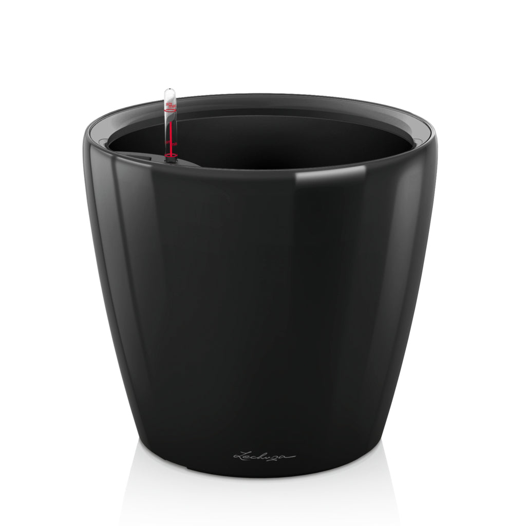 LECHUZA Topfpflanzer – Ø 28,5 × 26 cm – Polypropylen (PP), schwarz