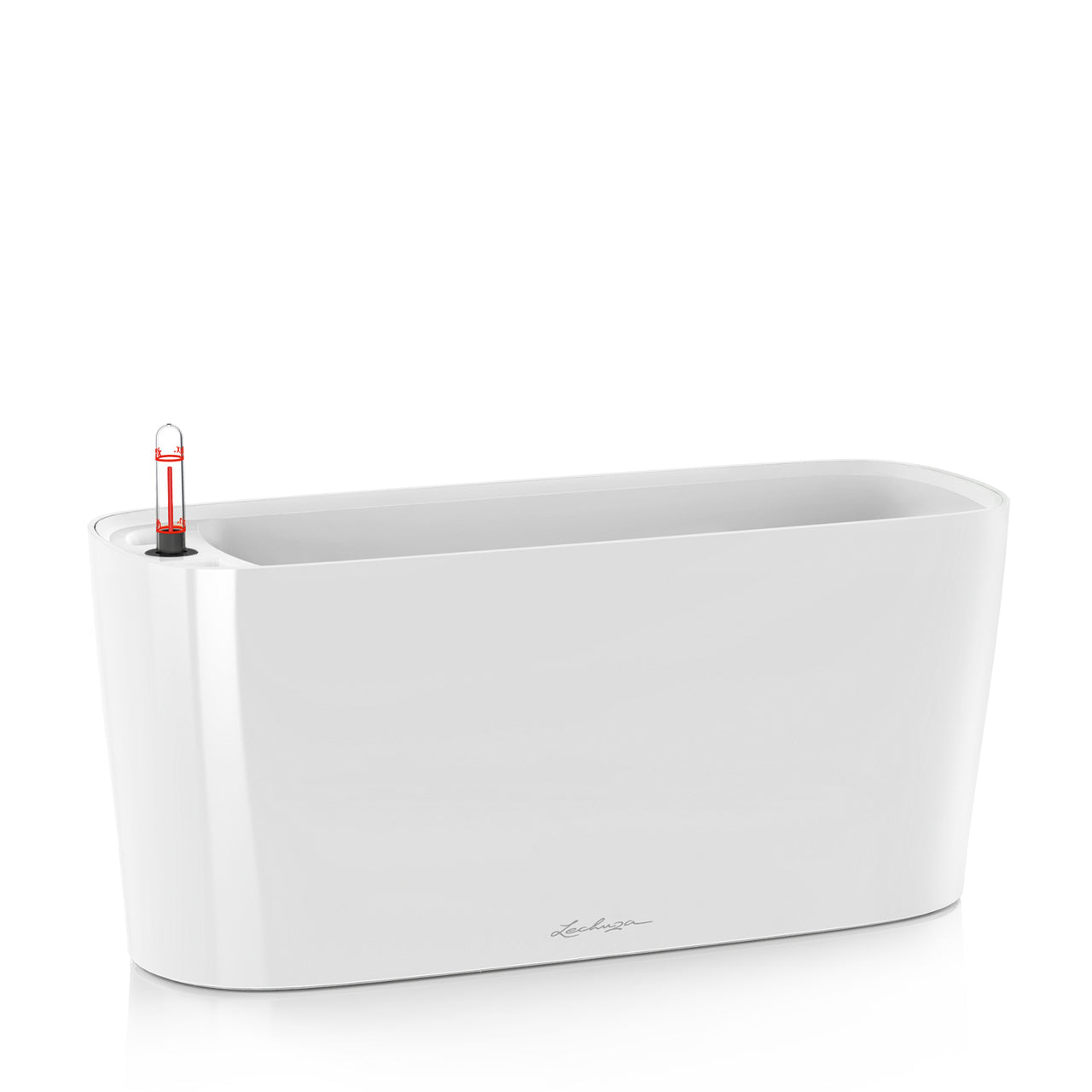LECHUZA Topfpflanzer – 40 × 18 × 15 cm – Polycarbonat & Polypropylen, weiss
