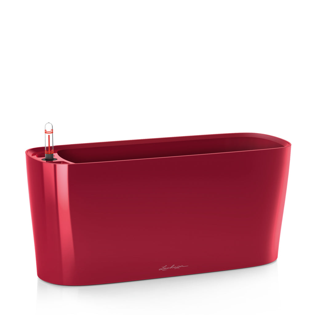 LECHUZA Pflanzgefäss – 5 l, 40 × 18 × 15 cm – Polypropylen & Kunststoff, Rot