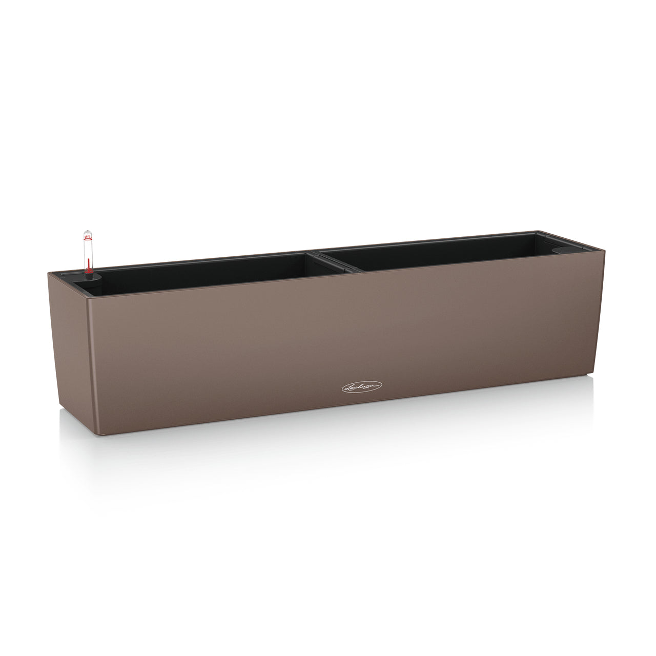 LECHUZA Balconera Color 80 Pflanzgefäss – 79 × 19 × 19 cm – Kunststoff, braun