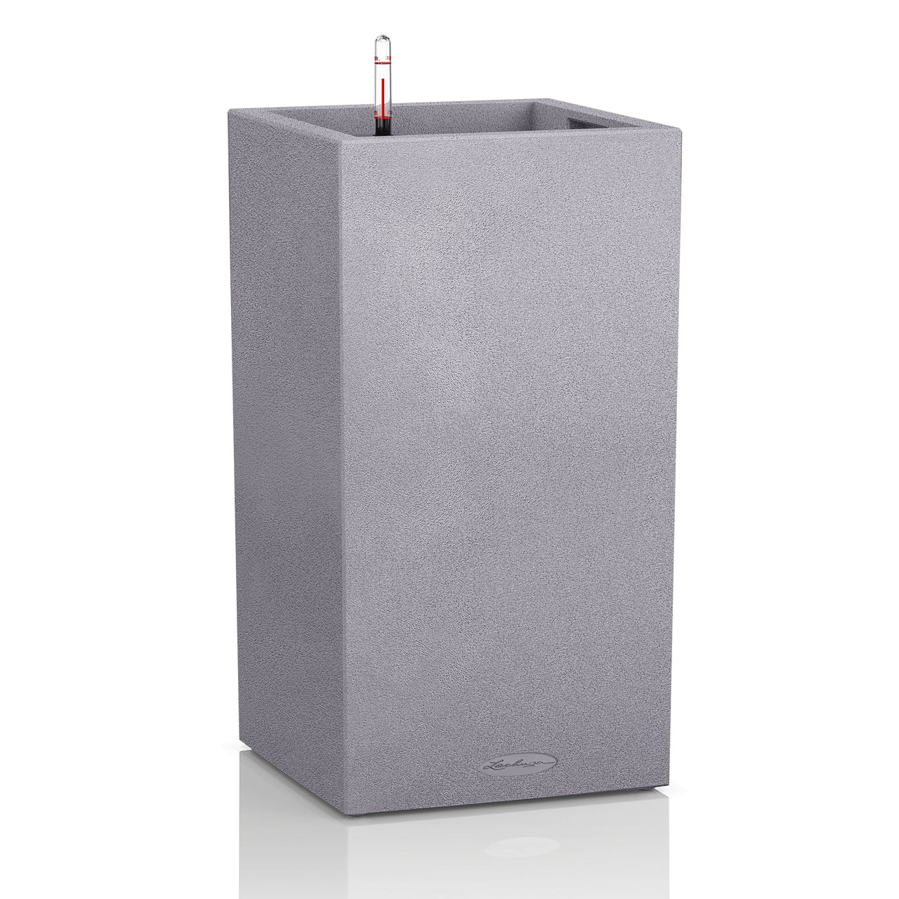 LECHUZA Canto Color High 40 Pflanzgefäss – 40 × 76 × 40 cm – Polypropylen, Grau