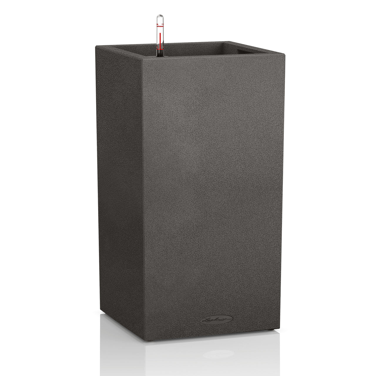 LECHUZA Pflanzgefäss – 40 × 40 × 76 cm – Kunststoff, Schwarz