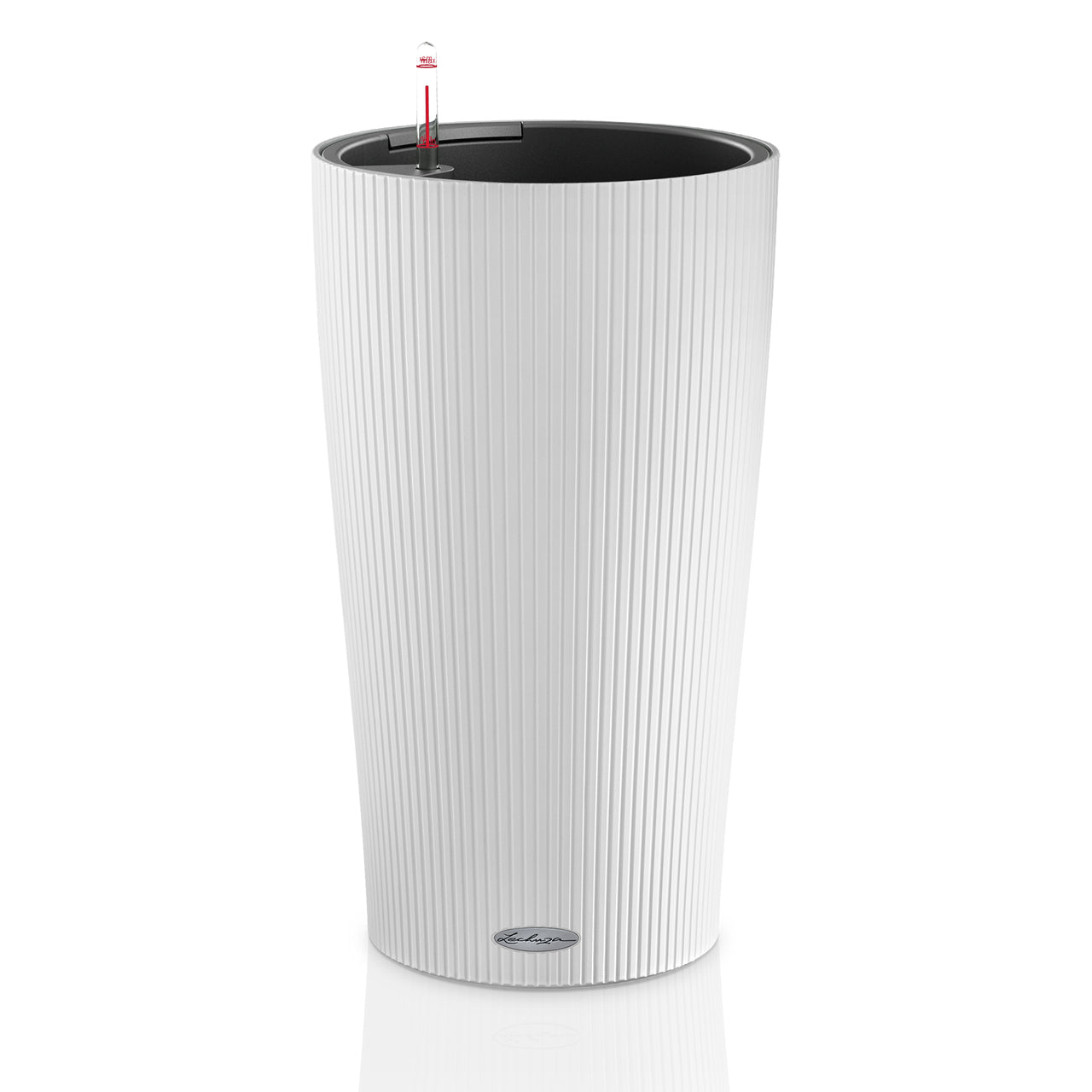 LECHUZA Cilindro Pflanzentopf – Ø 32 × 56 cm – Polypropylen, weiss