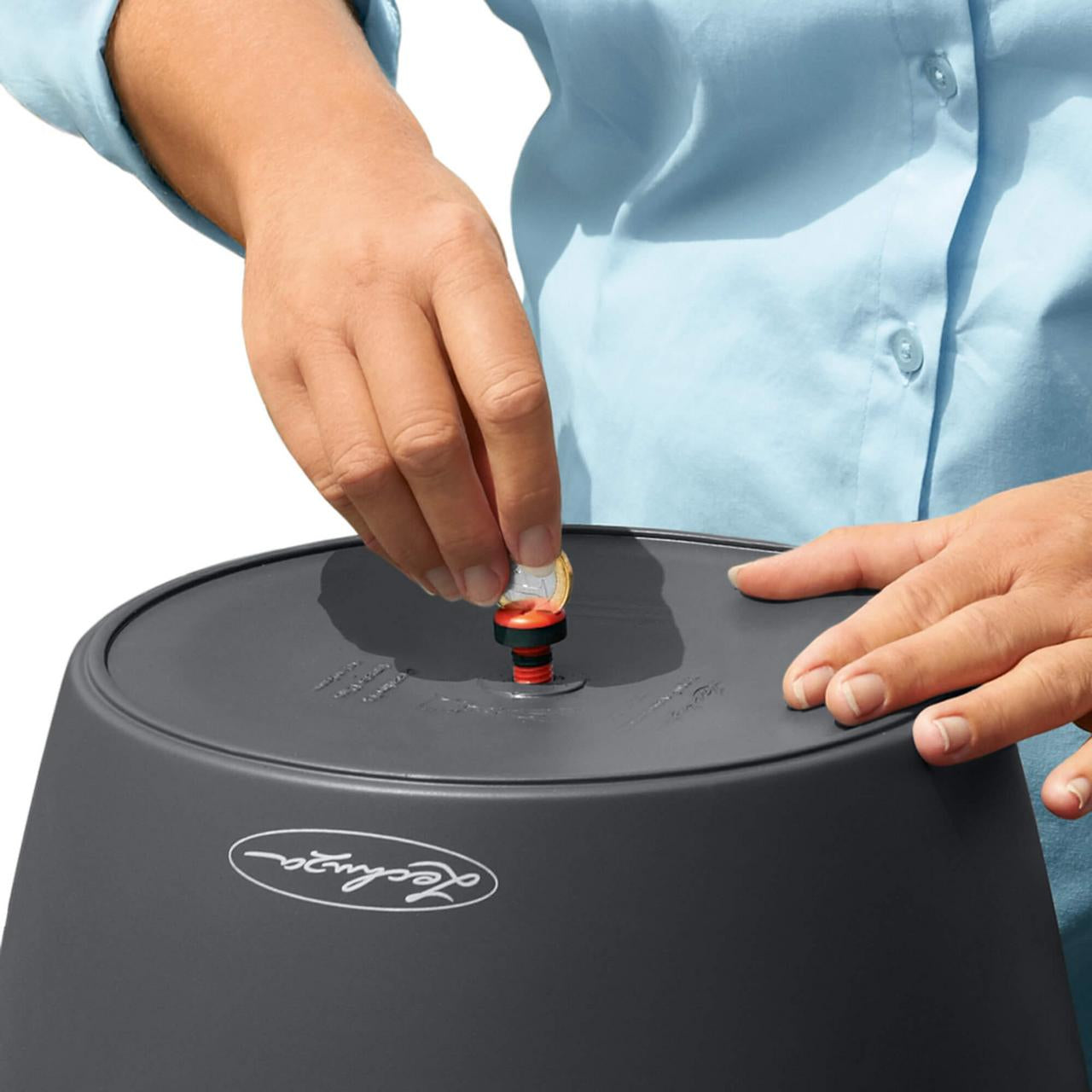 LECHUZA Classico Color 43 Pflanzentopf – Ø 42 × 39,5 cm, 33 l – Polypropylen & Kunststoff, braun
