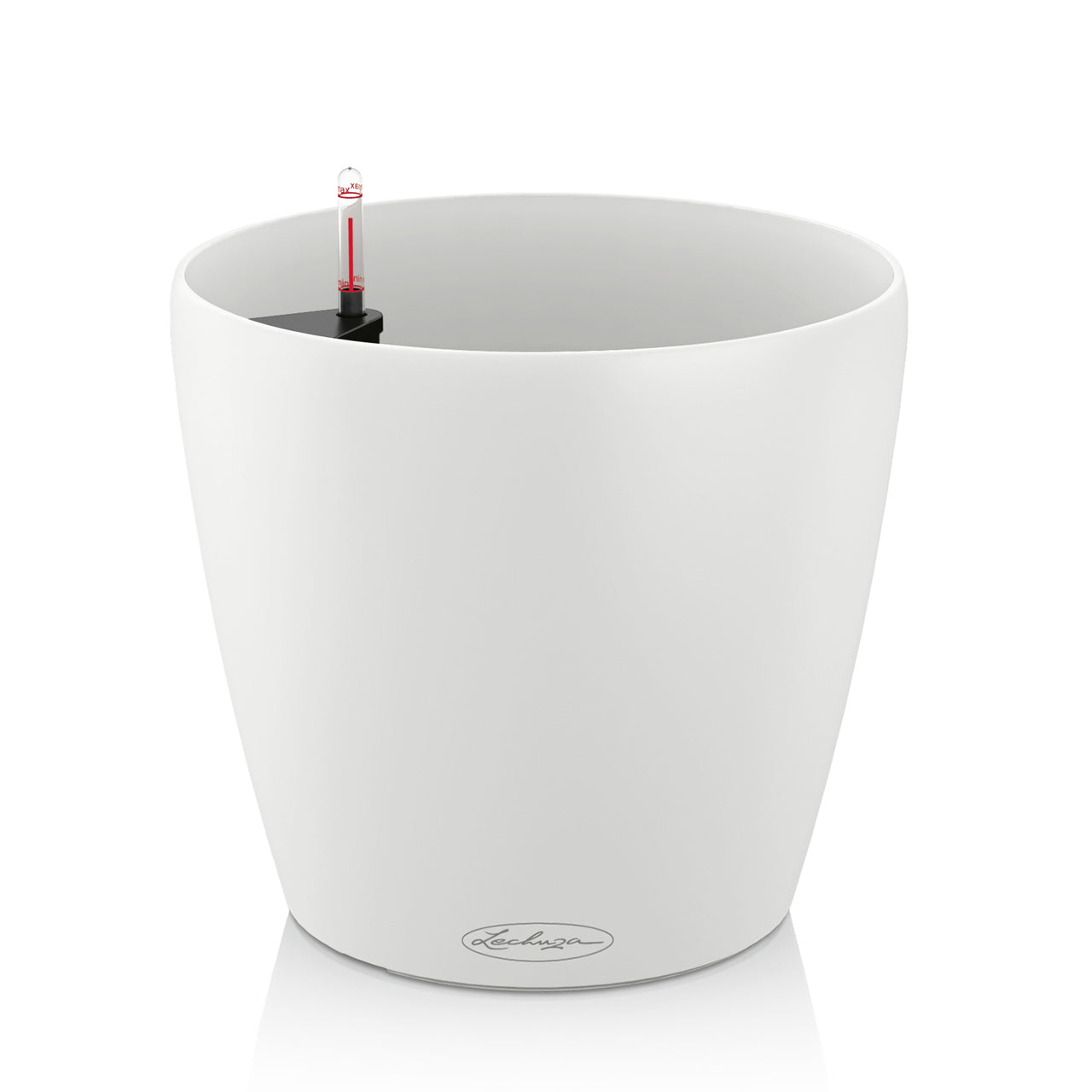 LECHUZA Pflanzentopf – Ø 21,5 × 20,5 cm – Polypropylen (PP) & Polycarbonat (PC), Weiss