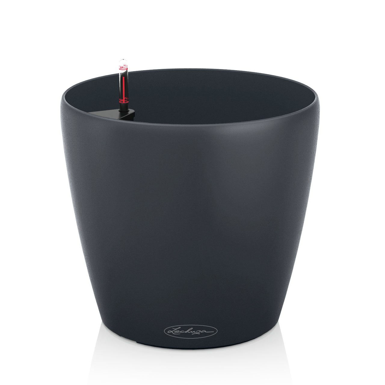 LECHUZA CLASSICO Pflanzentopf – Ø 34,5 × 32,5 cm, 17 l – Polypropylen, dunkelgrau