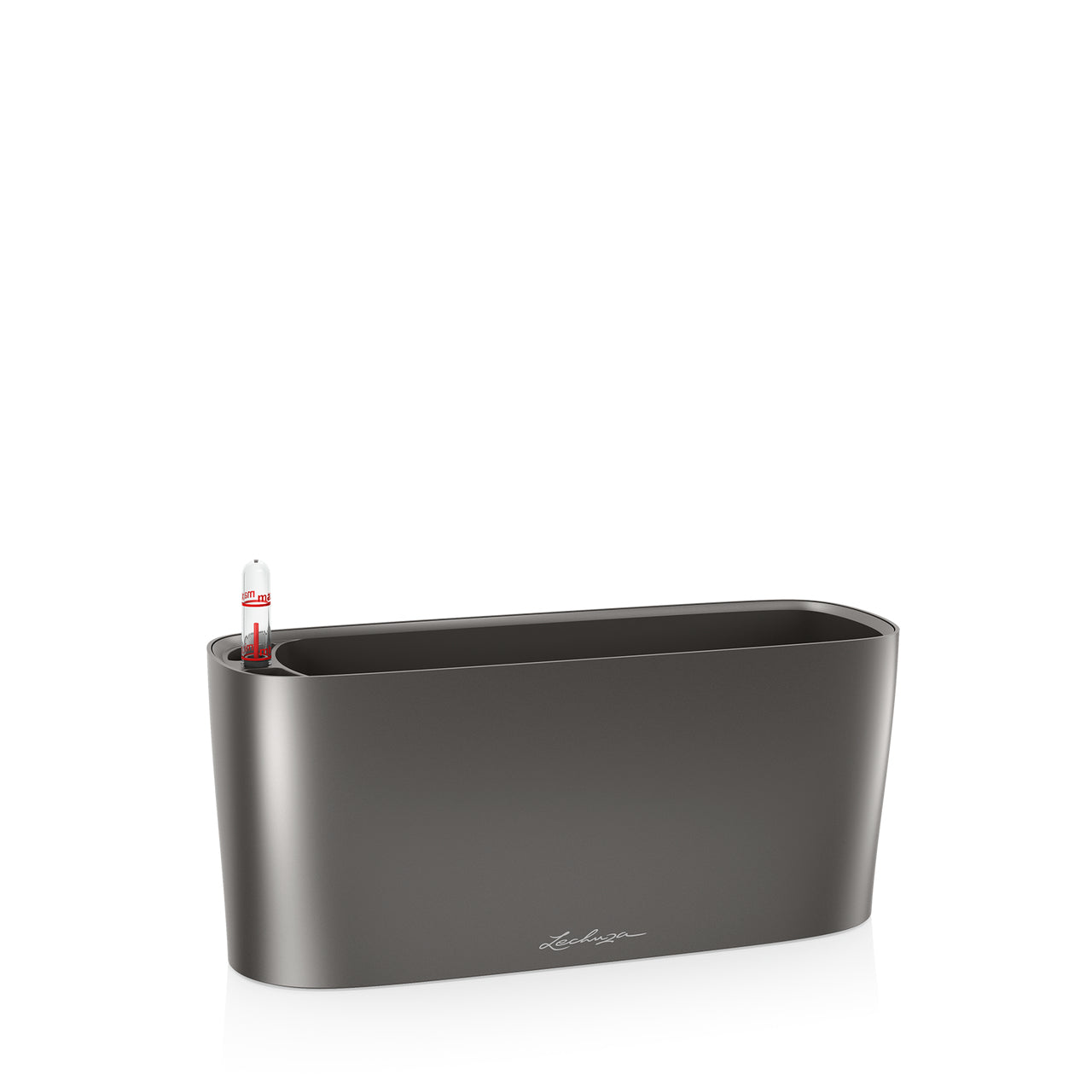 LECHUZA Pflanzgefäss – 30 × 13 × 11 cm – Polycarbonat & Polypropylen, Anthrazit