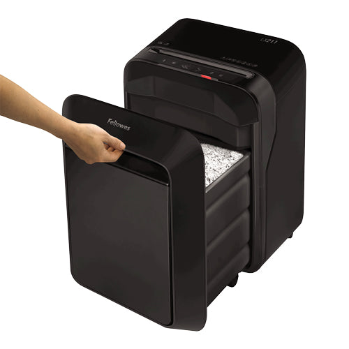 Fellowes Powershred LX211 – Aktenvernichter, DIN P-5, Partikelschnitt 2 × 12 mm, 15 Blatt, 23 l