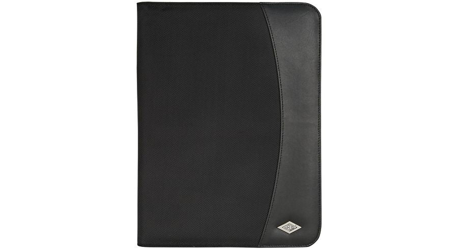 Wedo Schreibmappe Elegance 585401 für A4, 4 Taschen, Stifthalter – Leder/Nylon – Schwarz