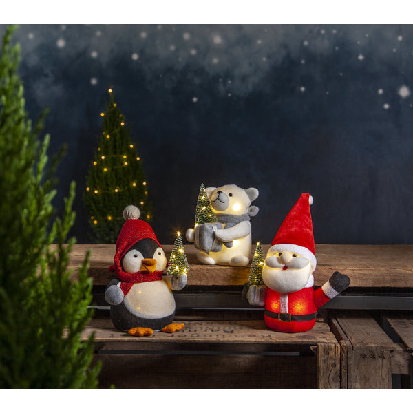 Star Trading Joylight Dekorationsfigur – 12 × 20 × 10,5 cm – Stoff, weiss
