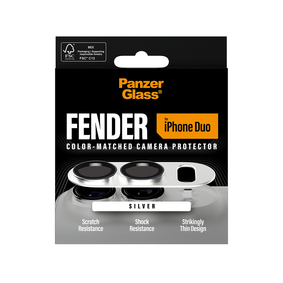 PanzerGlass Fender – Kameraschutz – Kratzresistent, Schockresistent – Weiss