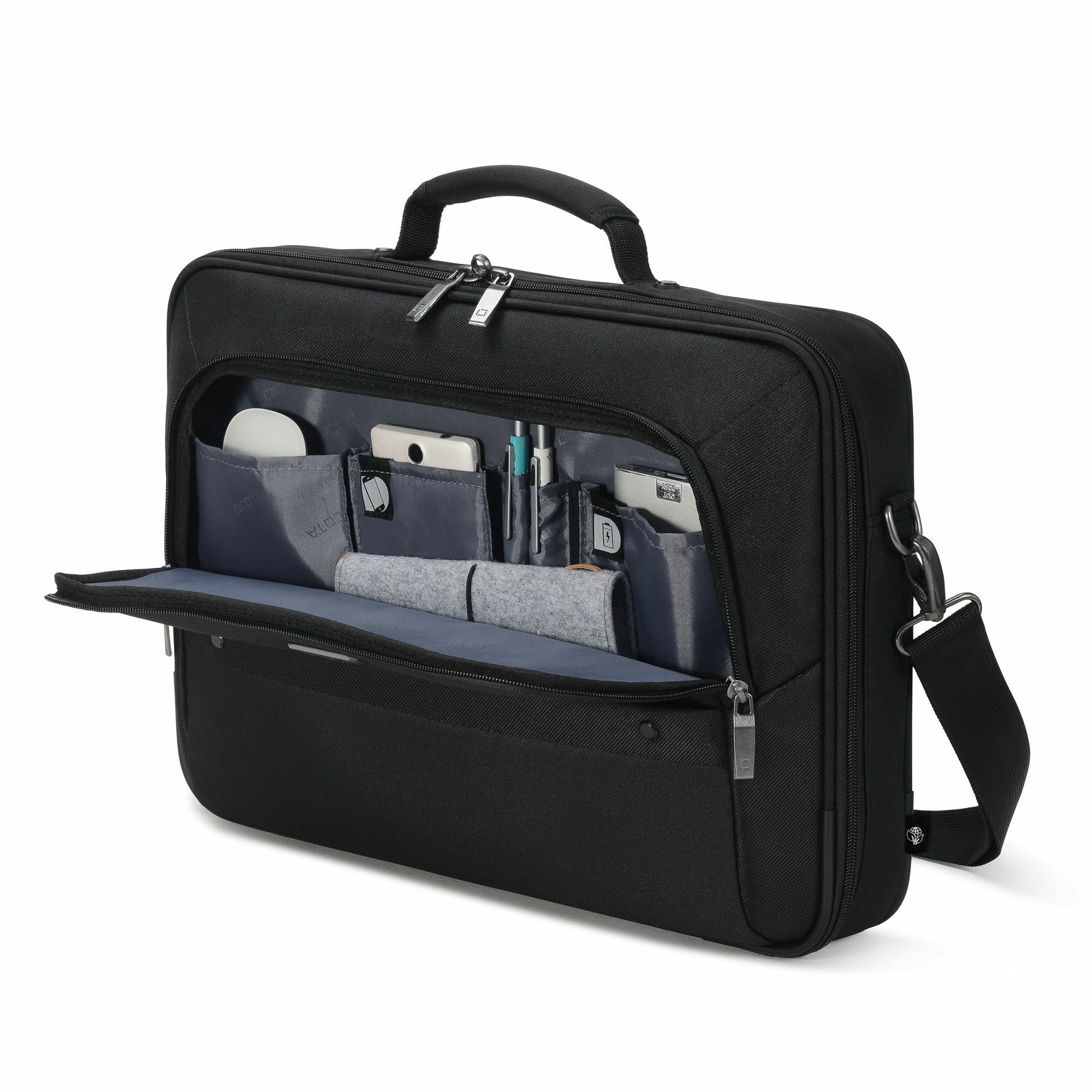 DICOTA Notebook-Tasche bis 15,6" – Trolley-Band, Schultergurt – Schwarz