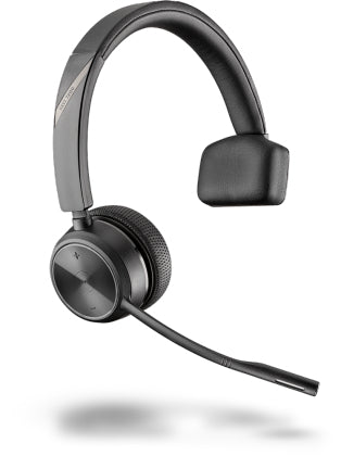 Poly SAVI 7210 Office-Headset – On-Ear, Mono, Kabellos (DECT), mit Basisstation, Schwarz