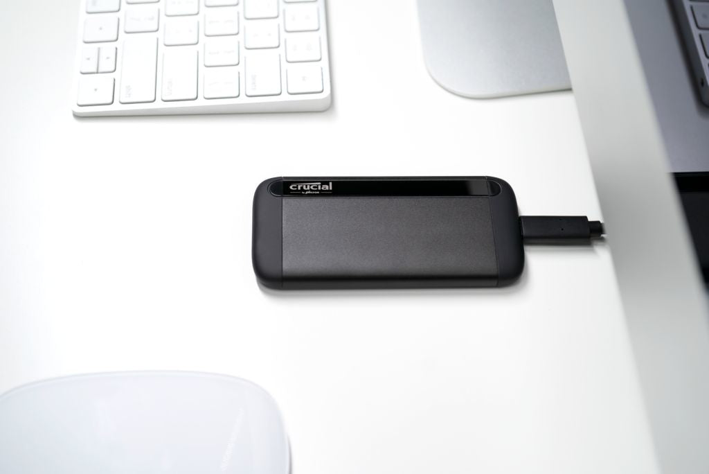 Crucial Externe SSD 500 GB – 1050 MB/s, USB Typ-C 3,2 Gen 2, Schwarz