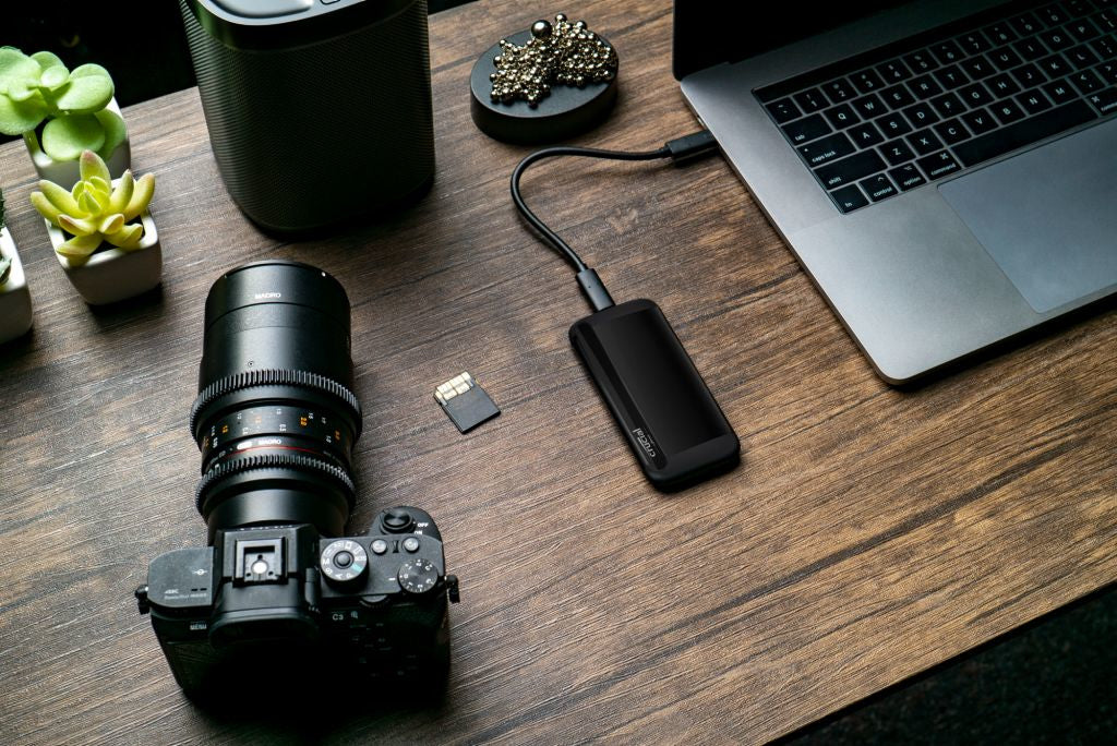 Crucial Externe SSD 500 GB – 1050 MB/s, USB Typ-C 3,2 Gen 2, Schwarz