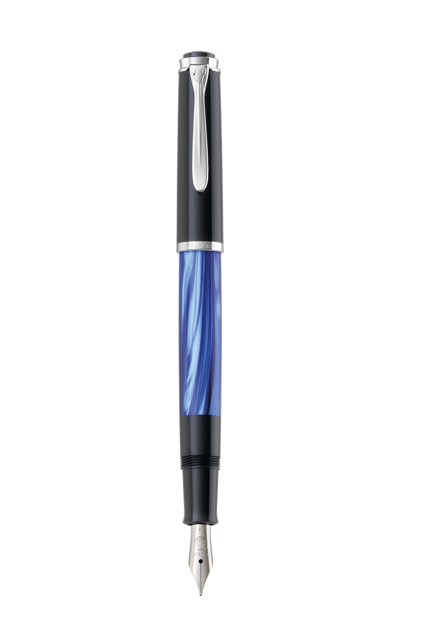 Pelikan M 205 – Federspitze F – blau marmoriert