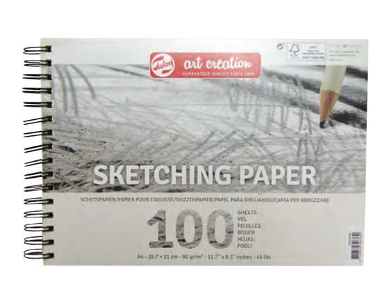 Talens Skizzenblock, Papier, 21 × 29,7 cm, Weiss