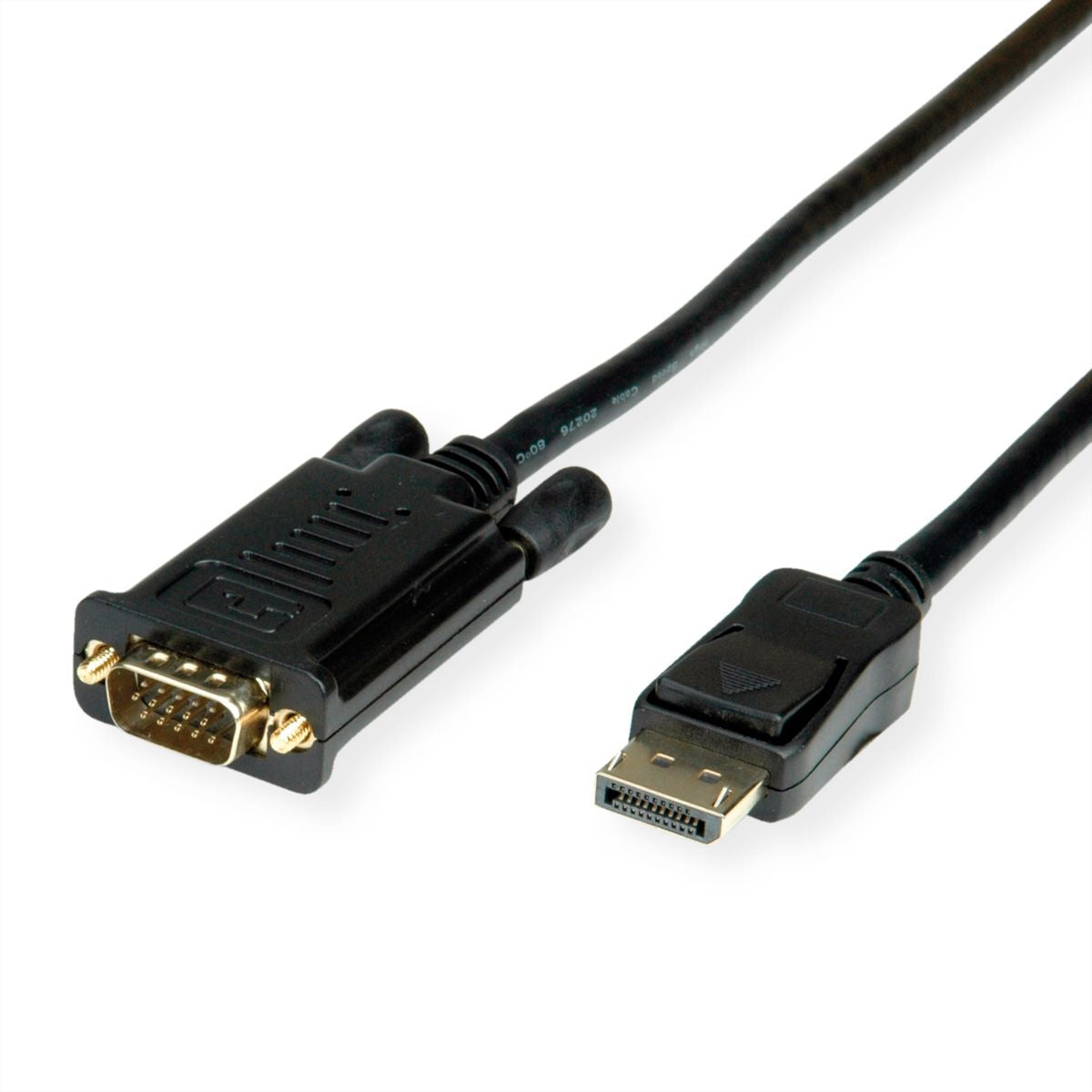 VALUE DisplayPort zu VGA Kabel – 1920 × 1200 @ 60 Hz, 2 m, Schwarz