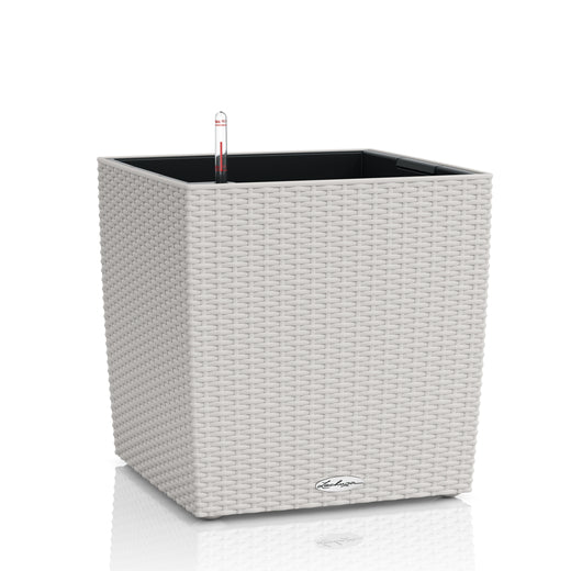 LECHUZA CUBE Cottage 30 Topfpflanzer – 12 l, 30 cm – Kunststoff, grau