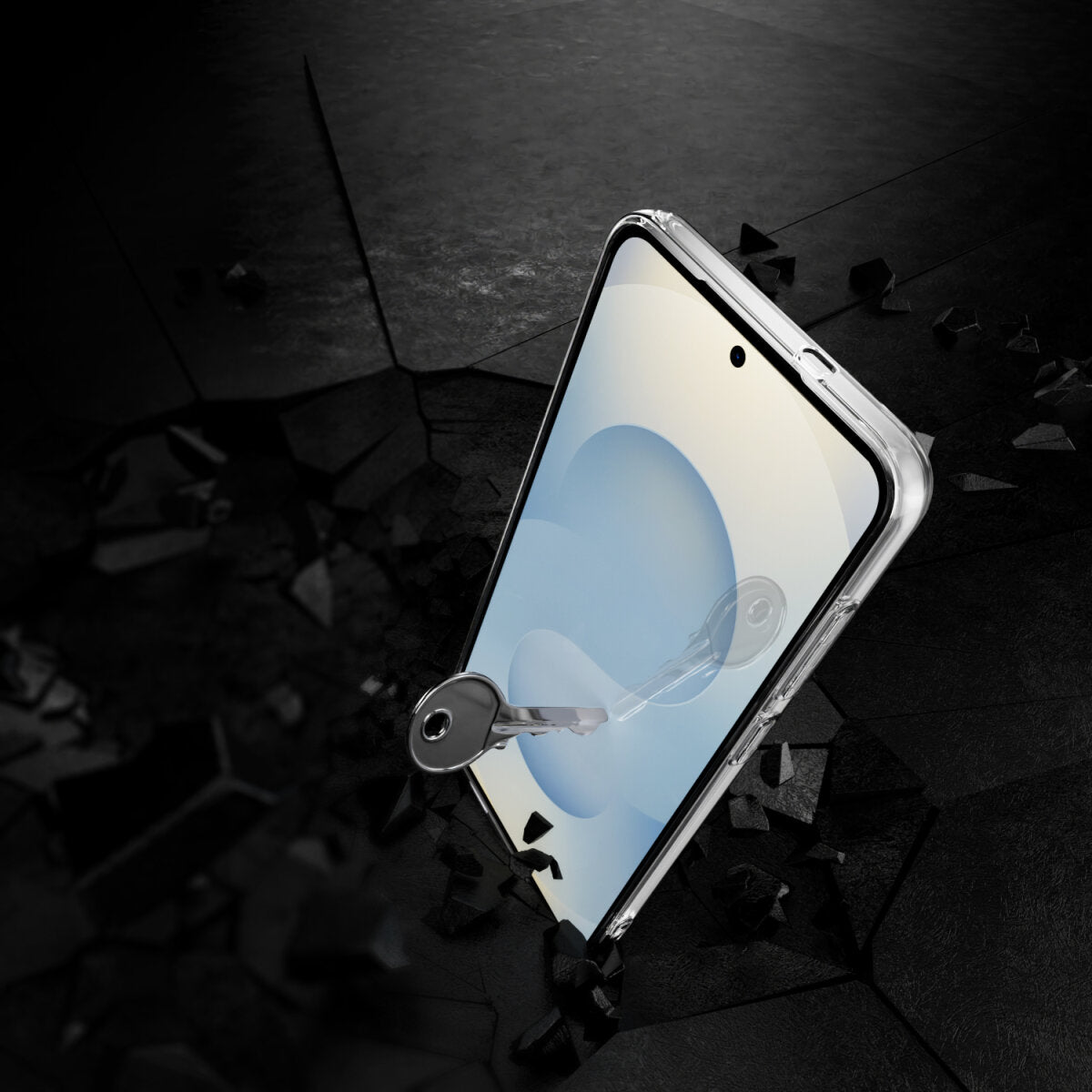 4smarts Backcover – für Samsung Galaxy S25 FE, PC+Gehärtetes Glas, Transparent