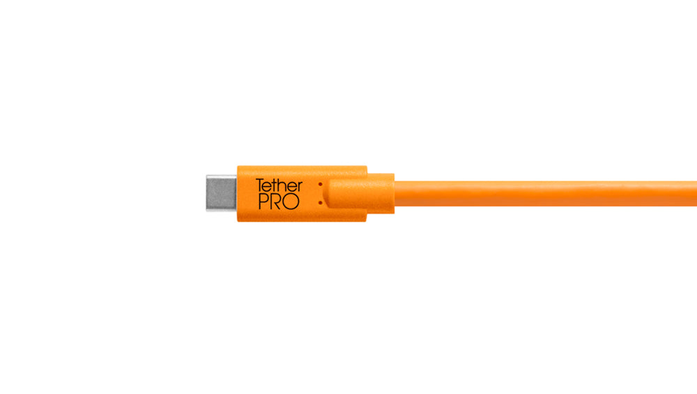 Tether Tools USB-C auf Micro-USB-B Kabel – USB 2.0 (480 Mbit/s) – 4,6 m – Orange – für Canon und mehr