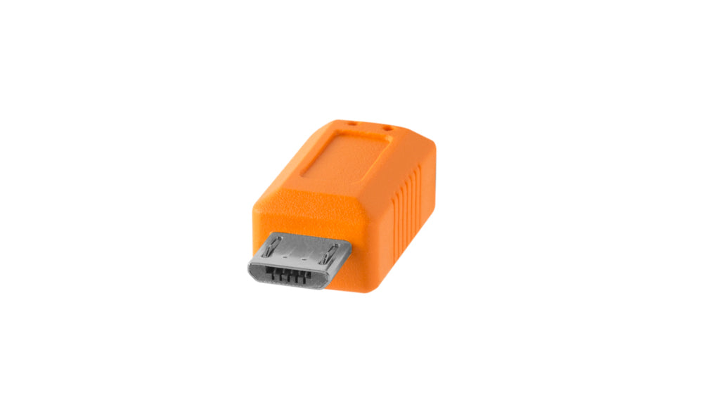 Tether Tools USB-C auf Micro-USB-B Kabel – USB 2.0 (480 Mbit/s) – 4,6 m – Orange – für Canon und mehr
