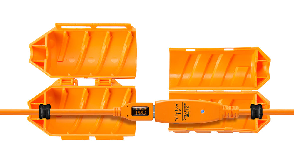 Tether Tools Extension Lock – Kabelgehäuse, wasserfest, Drück-Dreh-Verschluss, Orange