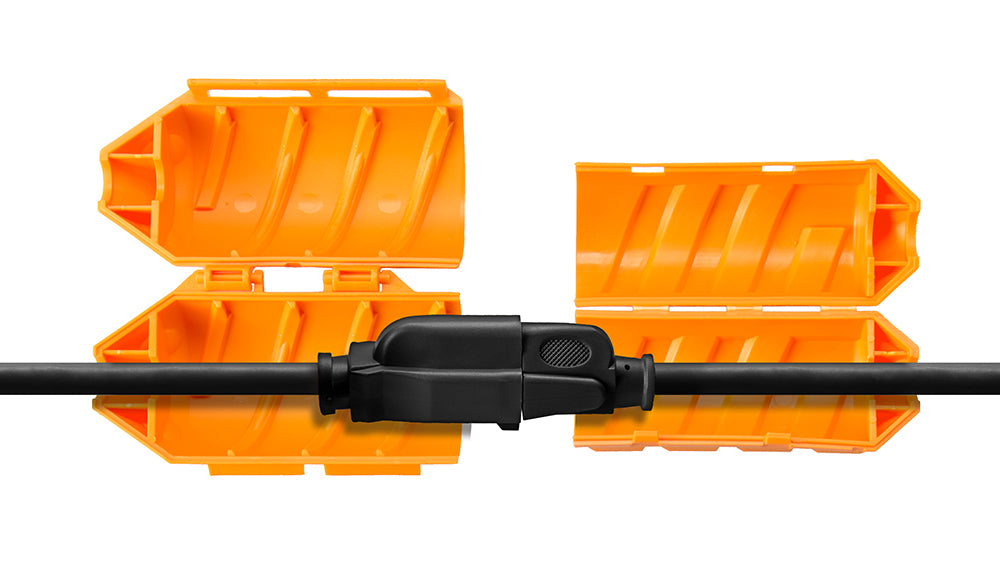 Tether Tools Extension Lock – Kabelgehäuse, wasserfest, Drück-Dreh-Verschluss, Orange